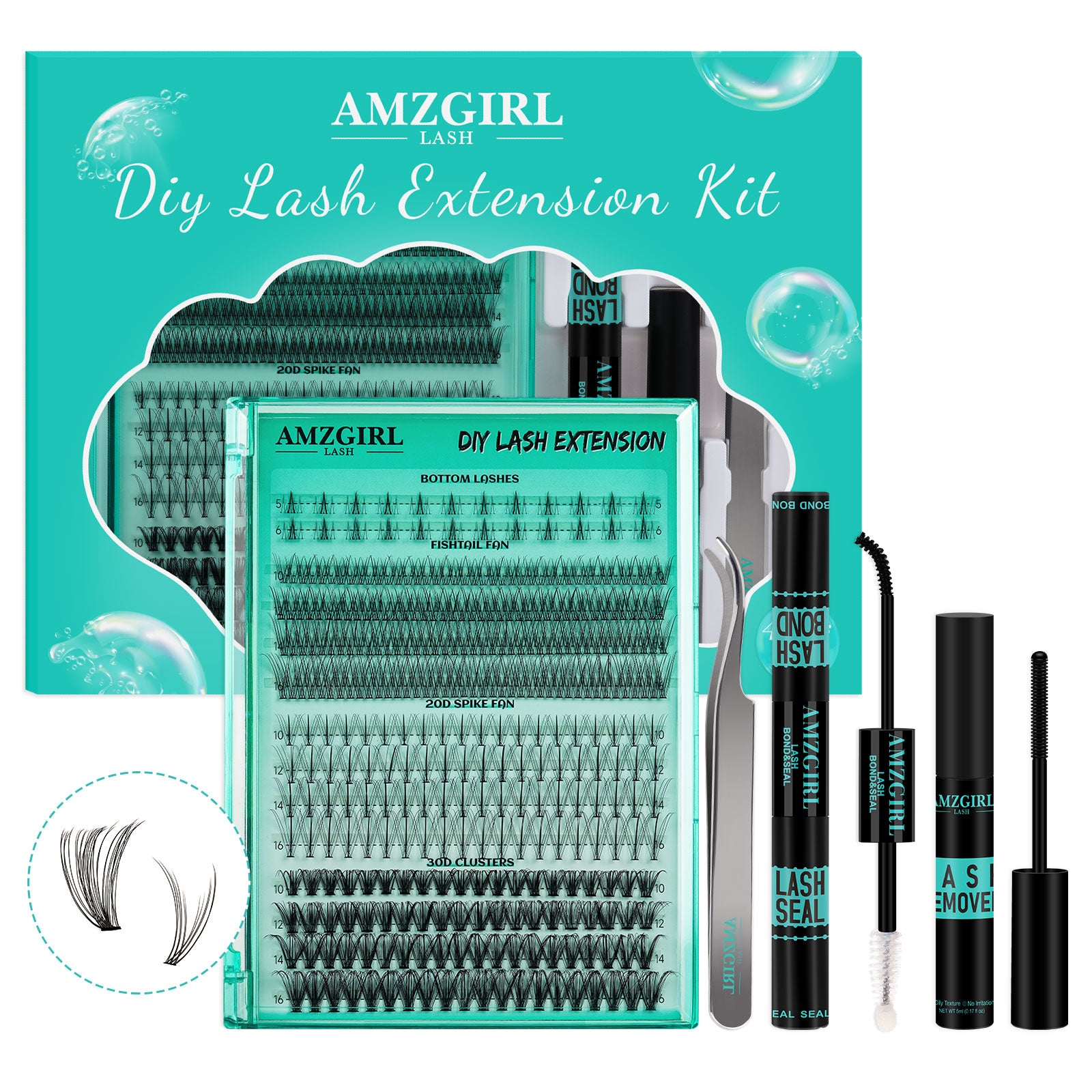 AMZGlRL 4Styles Wispy Individual Cluster Lashes with Bottom Lashes