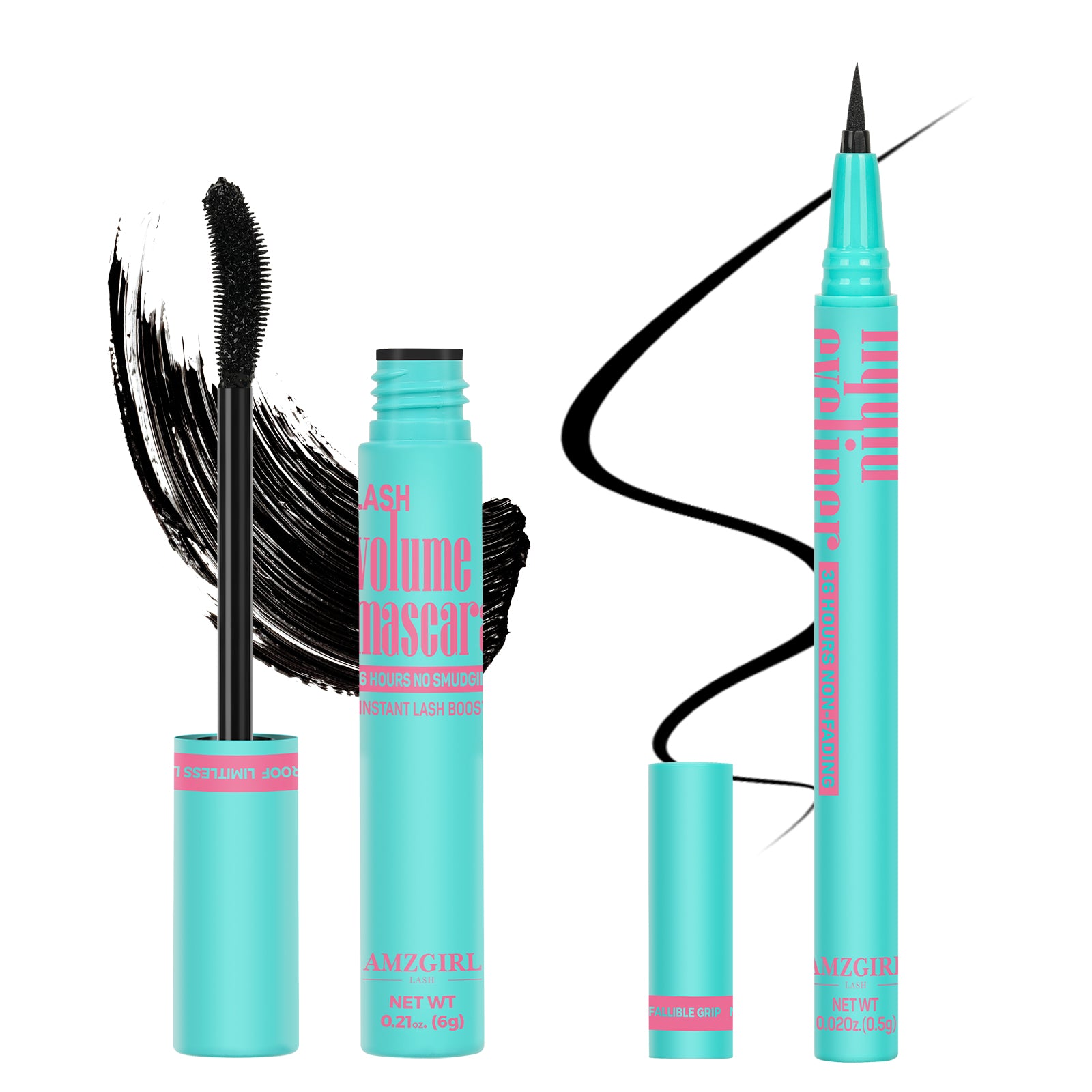AMZGlRL Waterproof Mascara and Eyeliner Kit