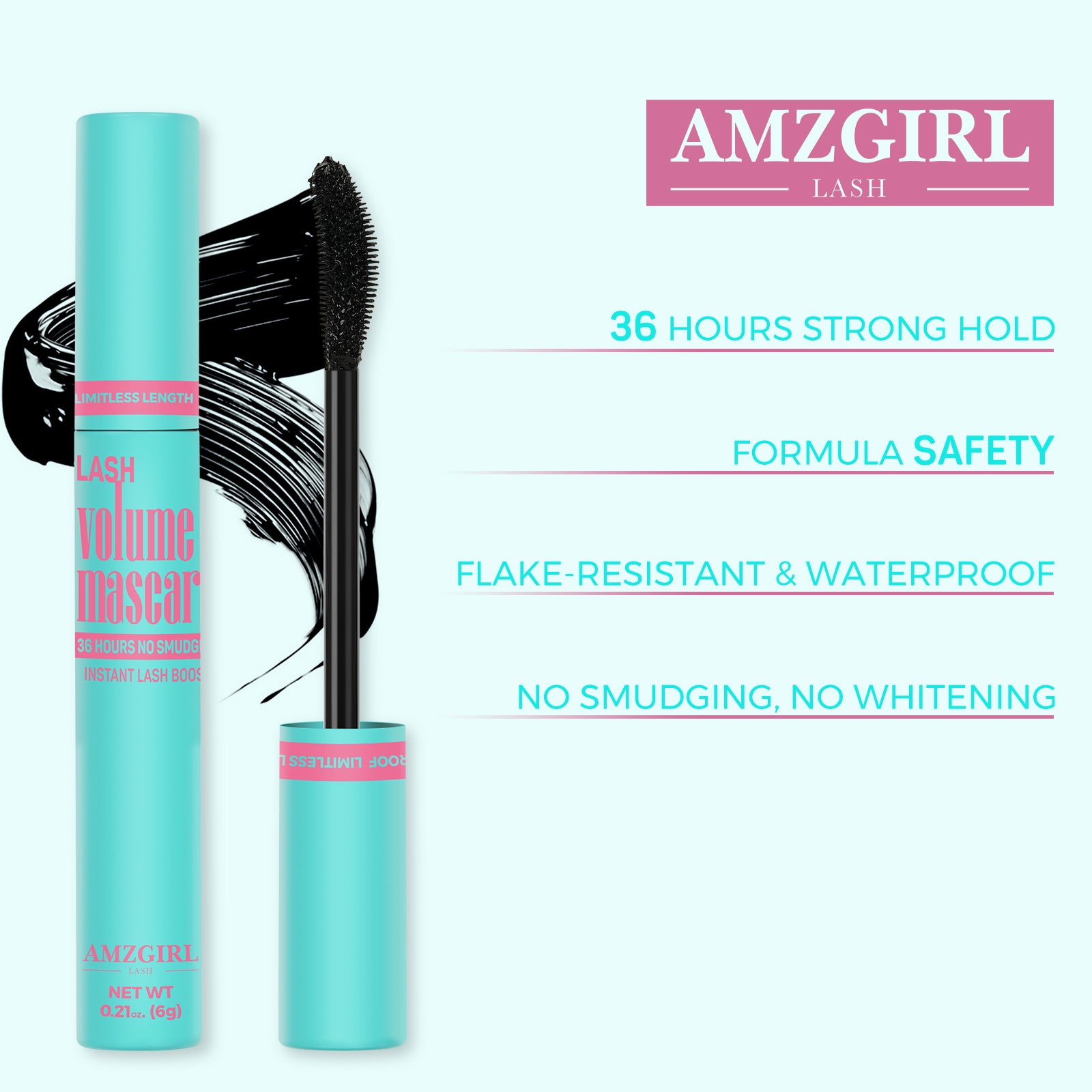 AMZGlRL 36 Hours Strong Hold Length & Volume Mascara