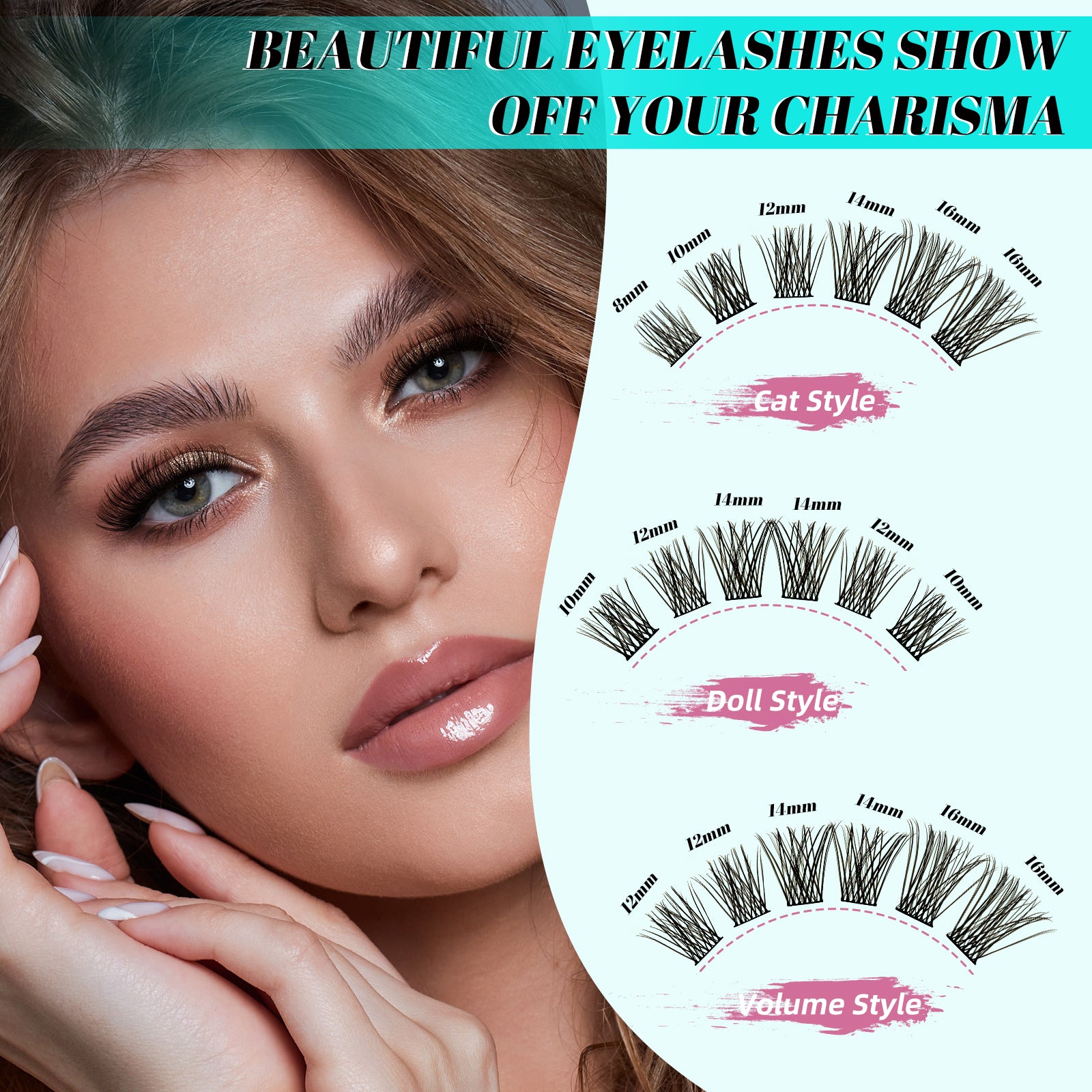 AMZGIRL XP05 Lash Clusters Kit Eyelash Extension Kit