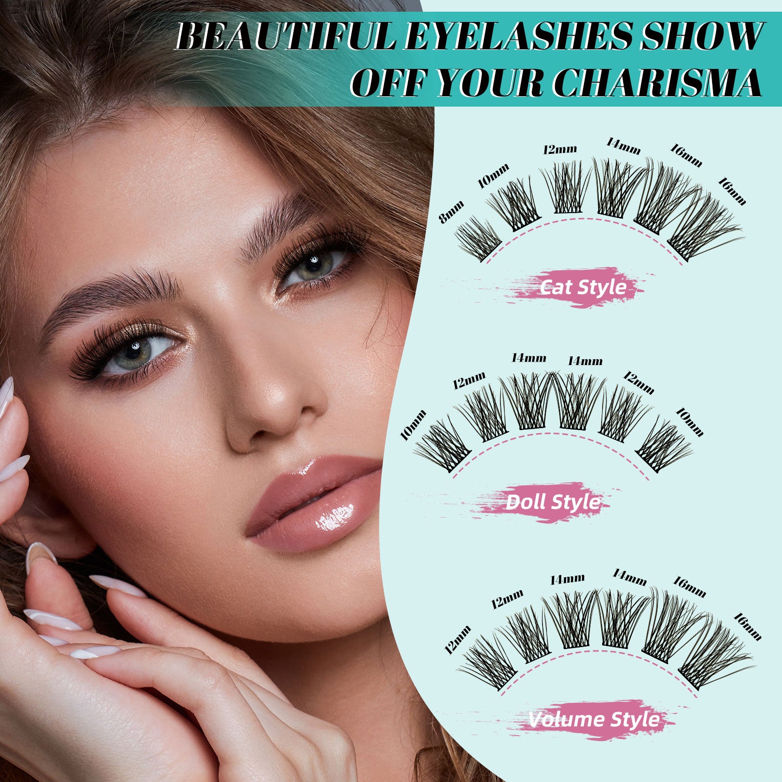 AMZGlRL Daybreak Lash Clusters Set für zu Hause, 144 Stück 