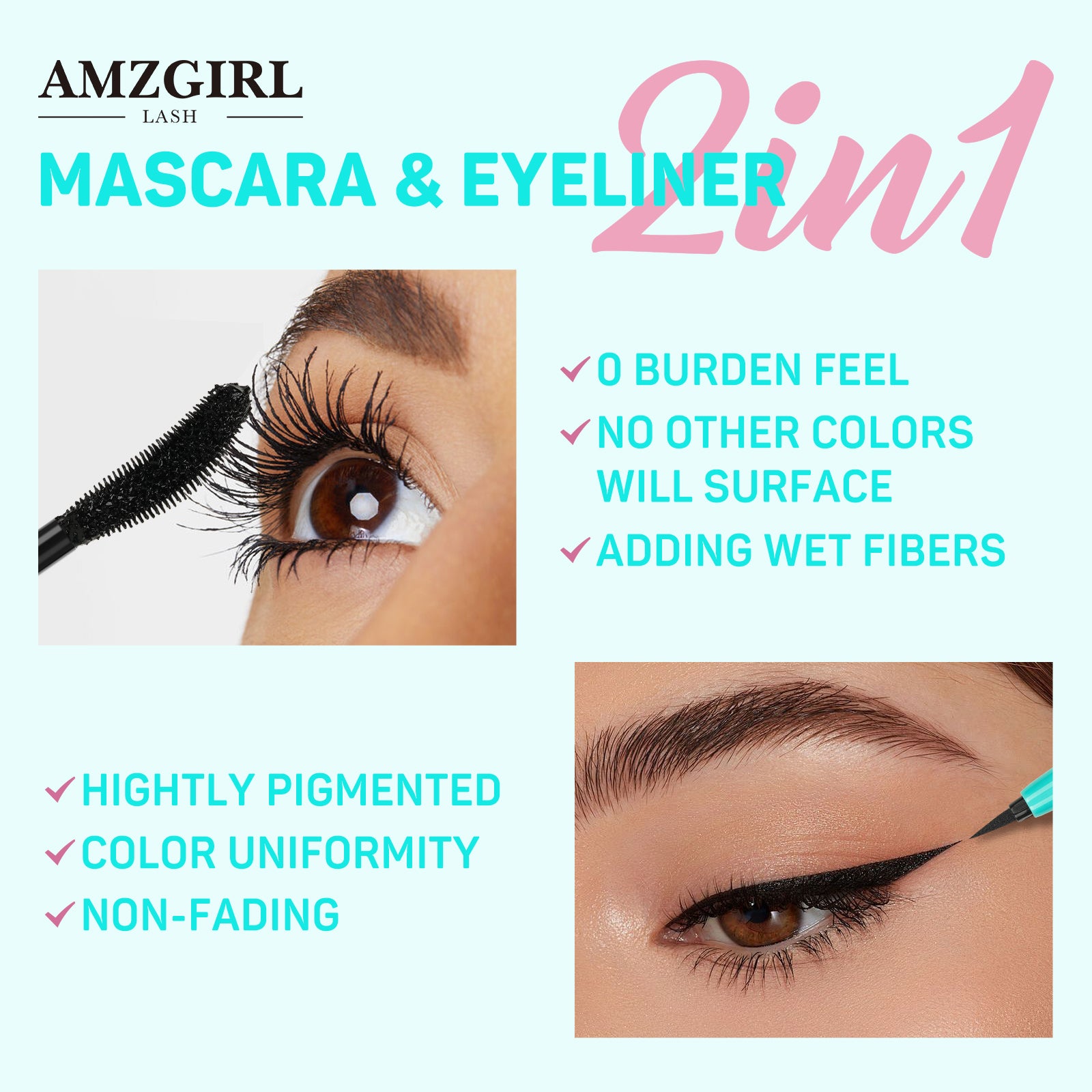 AMZGlRL Waterproof Mascara and Eyeliner Kit