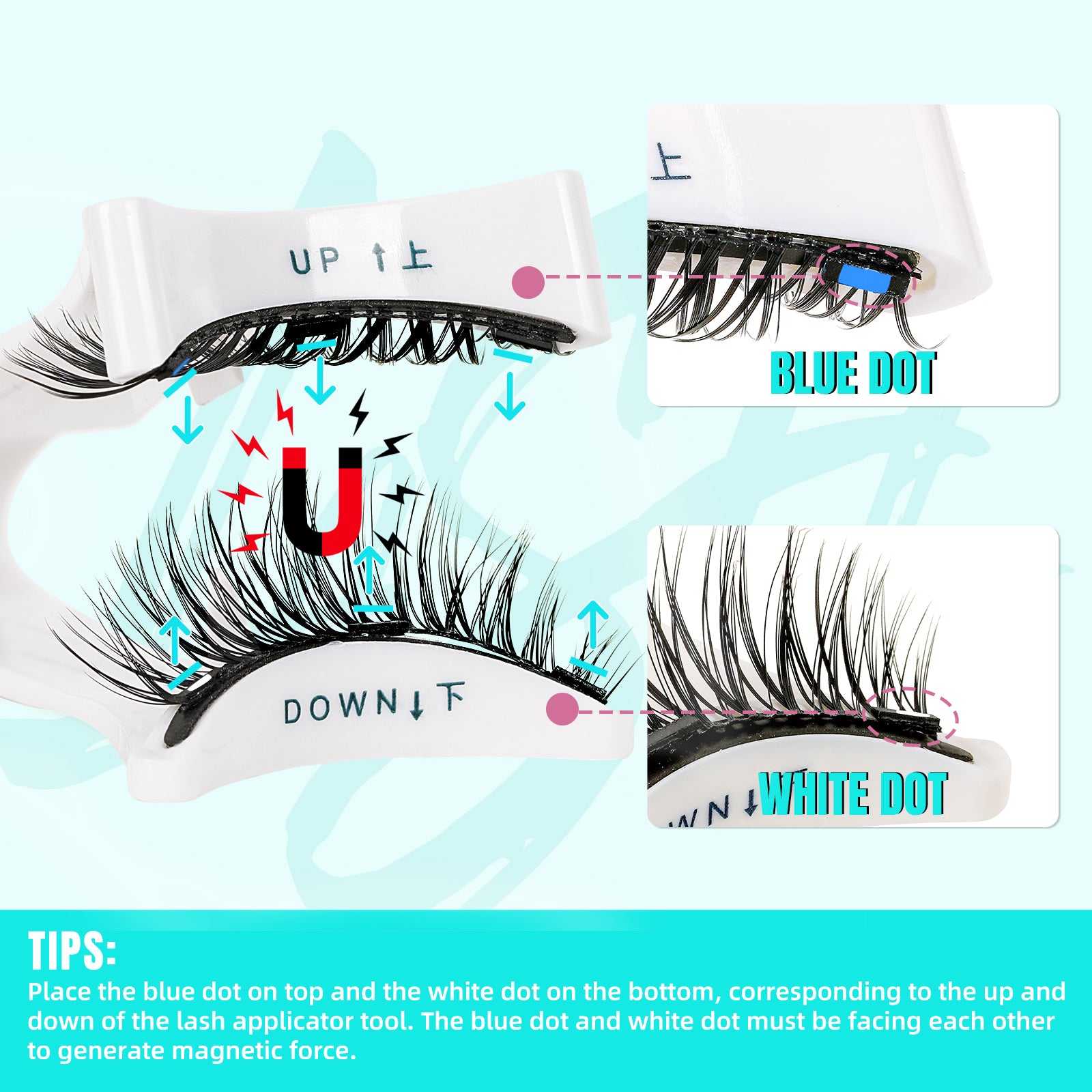 AMZGIRL Glue-Free Magnetic Lashes (2Pairs-Dense)