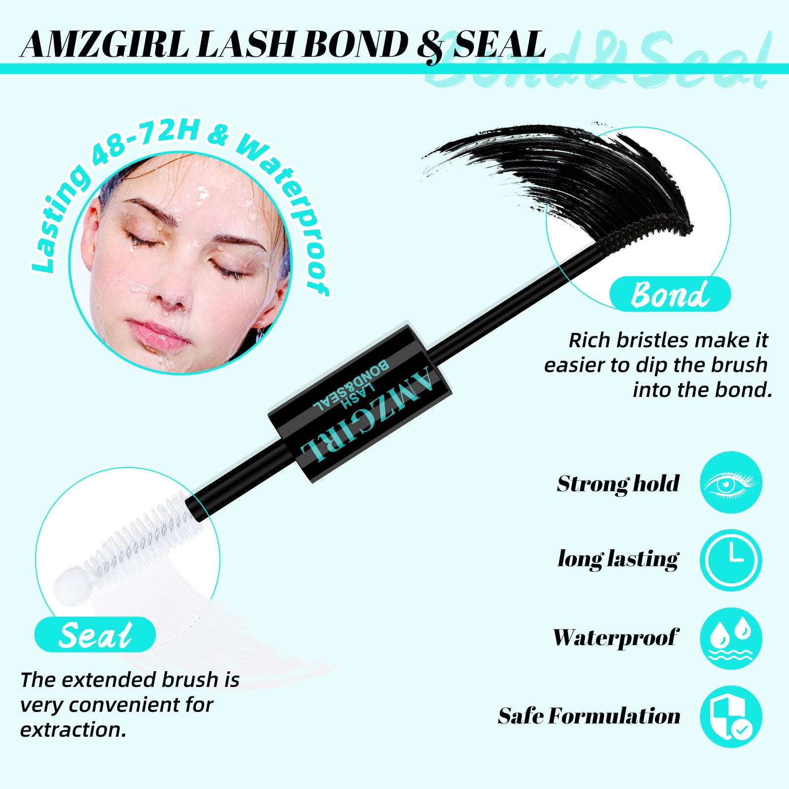 AMZGIRL 320Pcs Lash Clusters Kit 40D 50D Eyelash Extension Kit