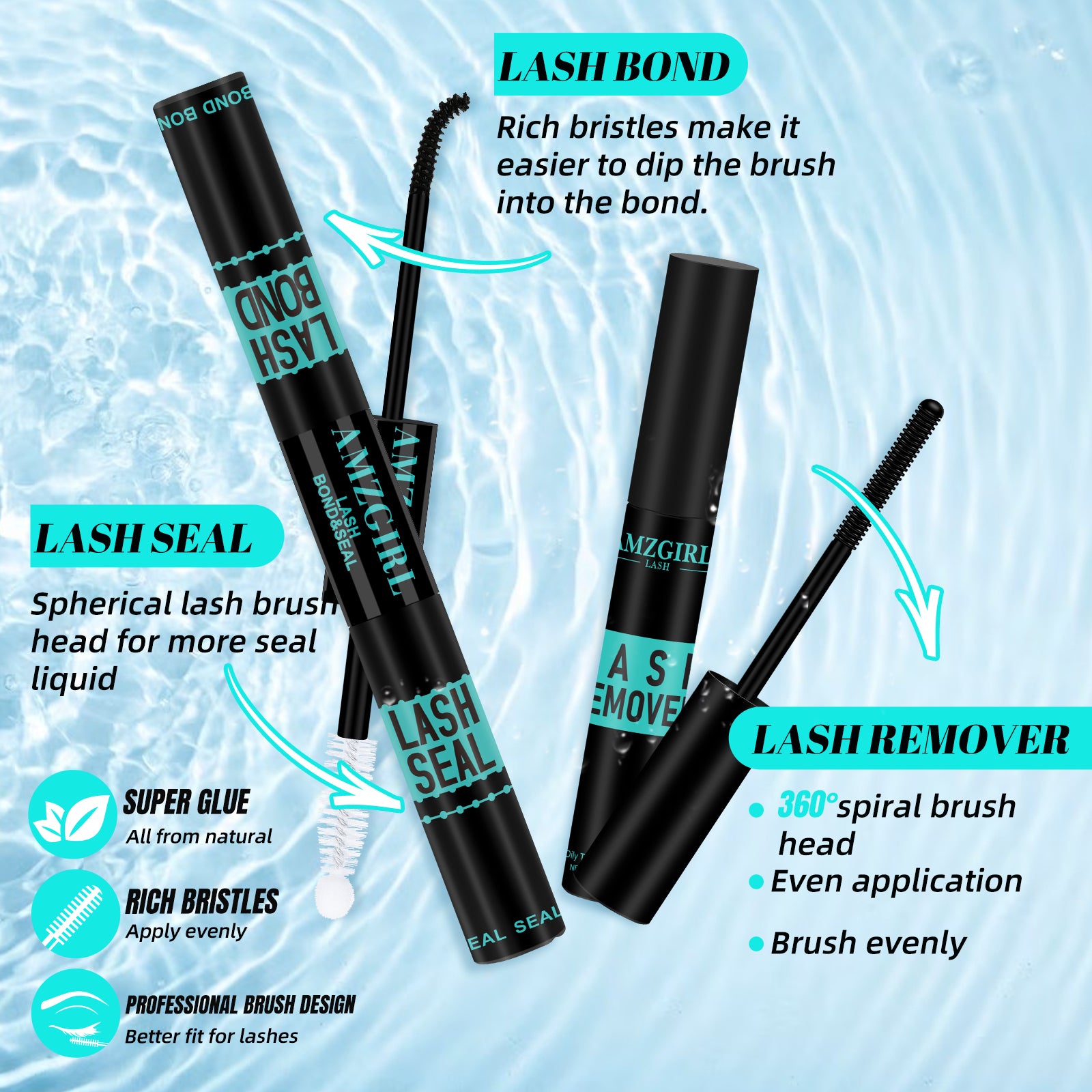 AMZGIRL XP05 Lash Clusters Kit Eyelash Extension Kit