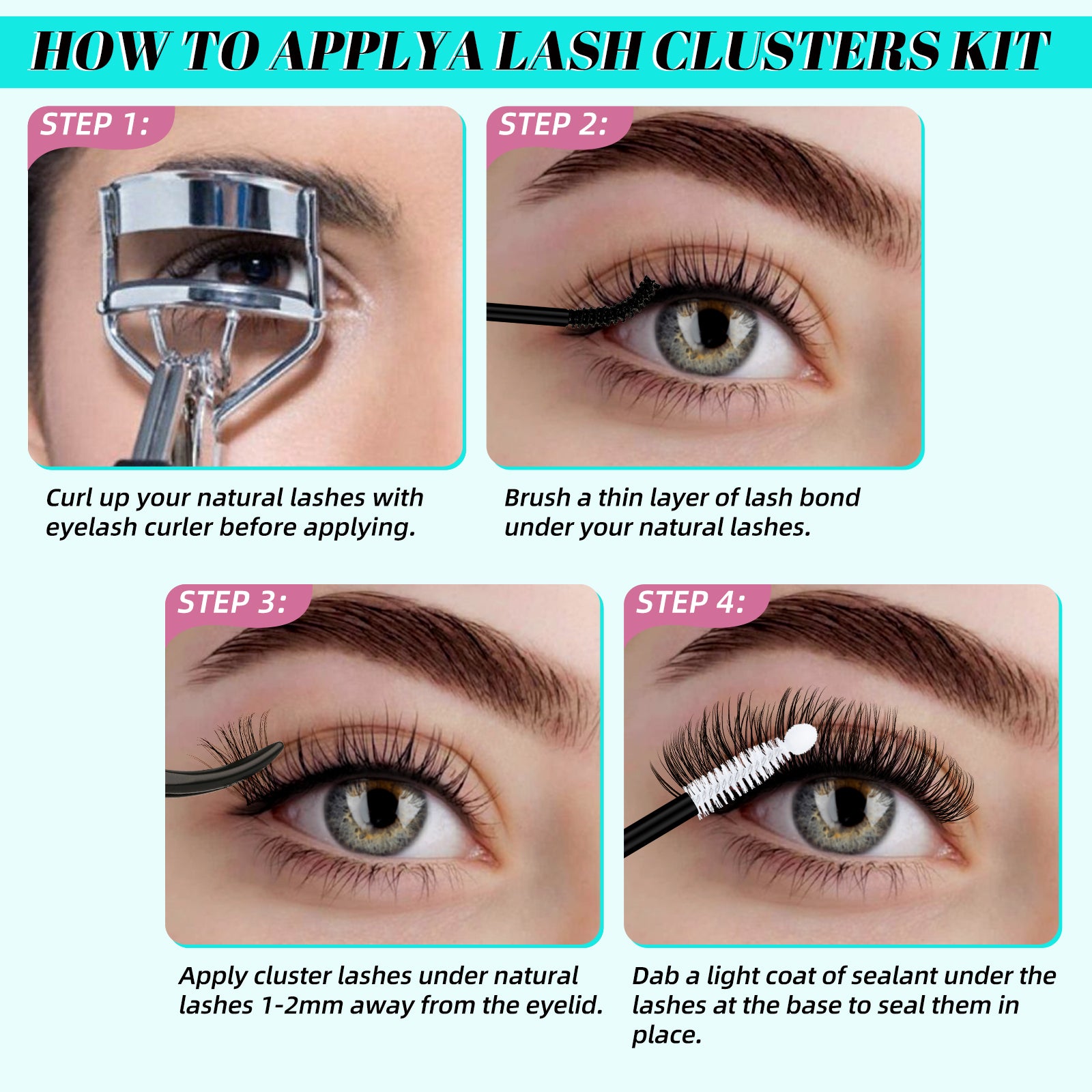 AMZGIRL XP05 Lash Clusters Kit Eyelash Extension Kit
