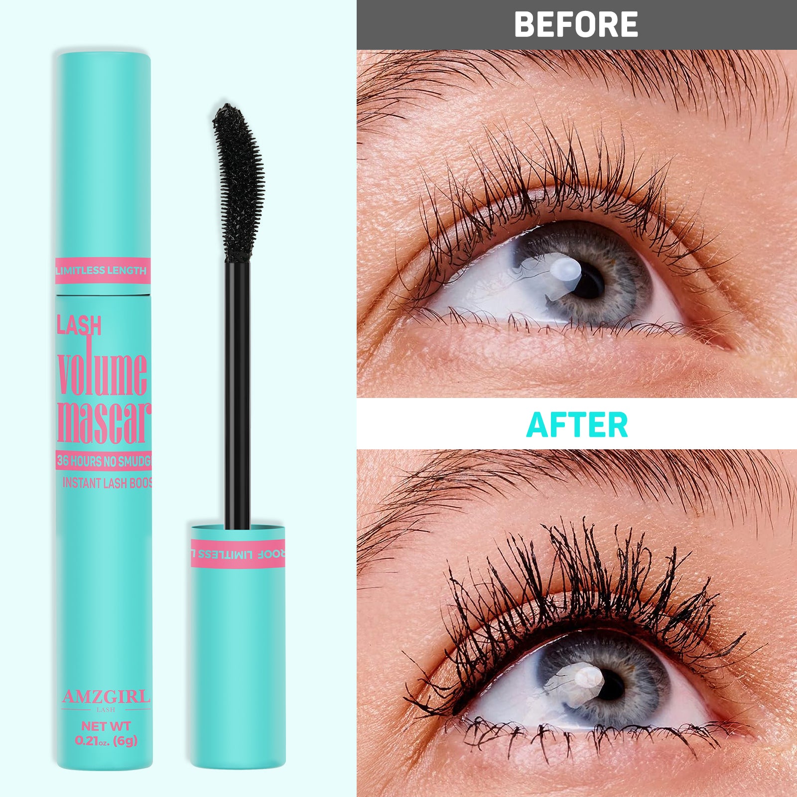 AMZGlRL 36 Hours Strong Hold Length & Volume Mascara