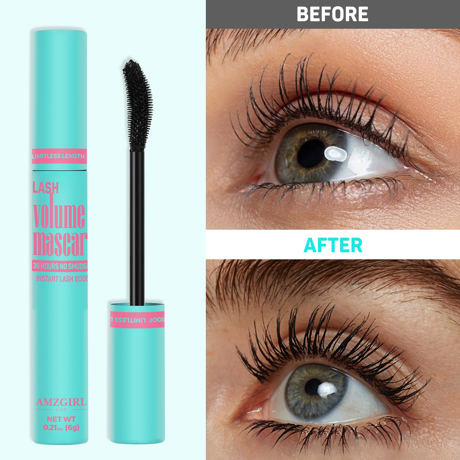 AMZGlRL 36 Hours Strong Hold Length & Volume Mascara