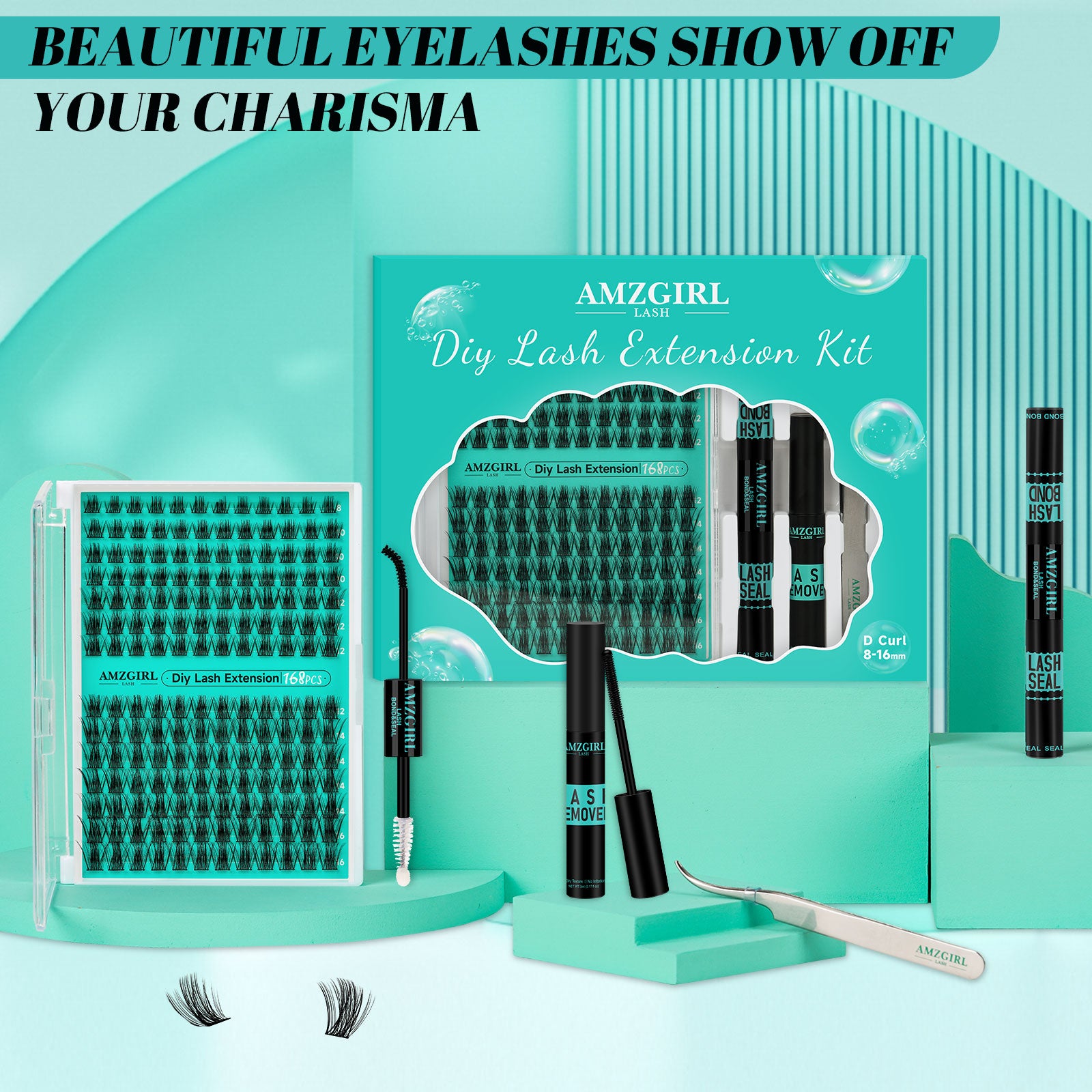 AMZGlRL Medusa Wimpernverlängerungsset 168-teilig 