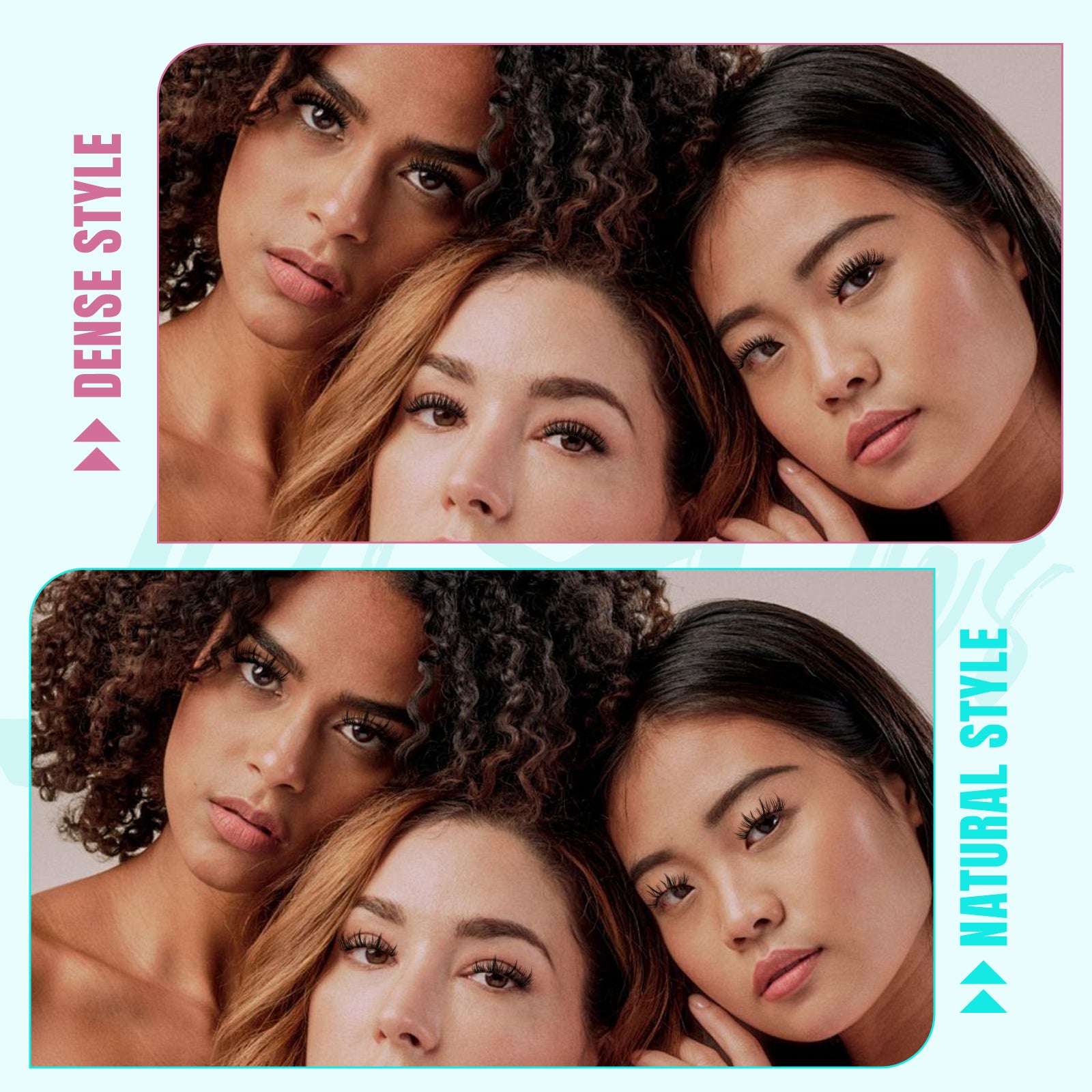 AMZGIRL Glue-Free Magnetic Lashes (1Pair-Natural)