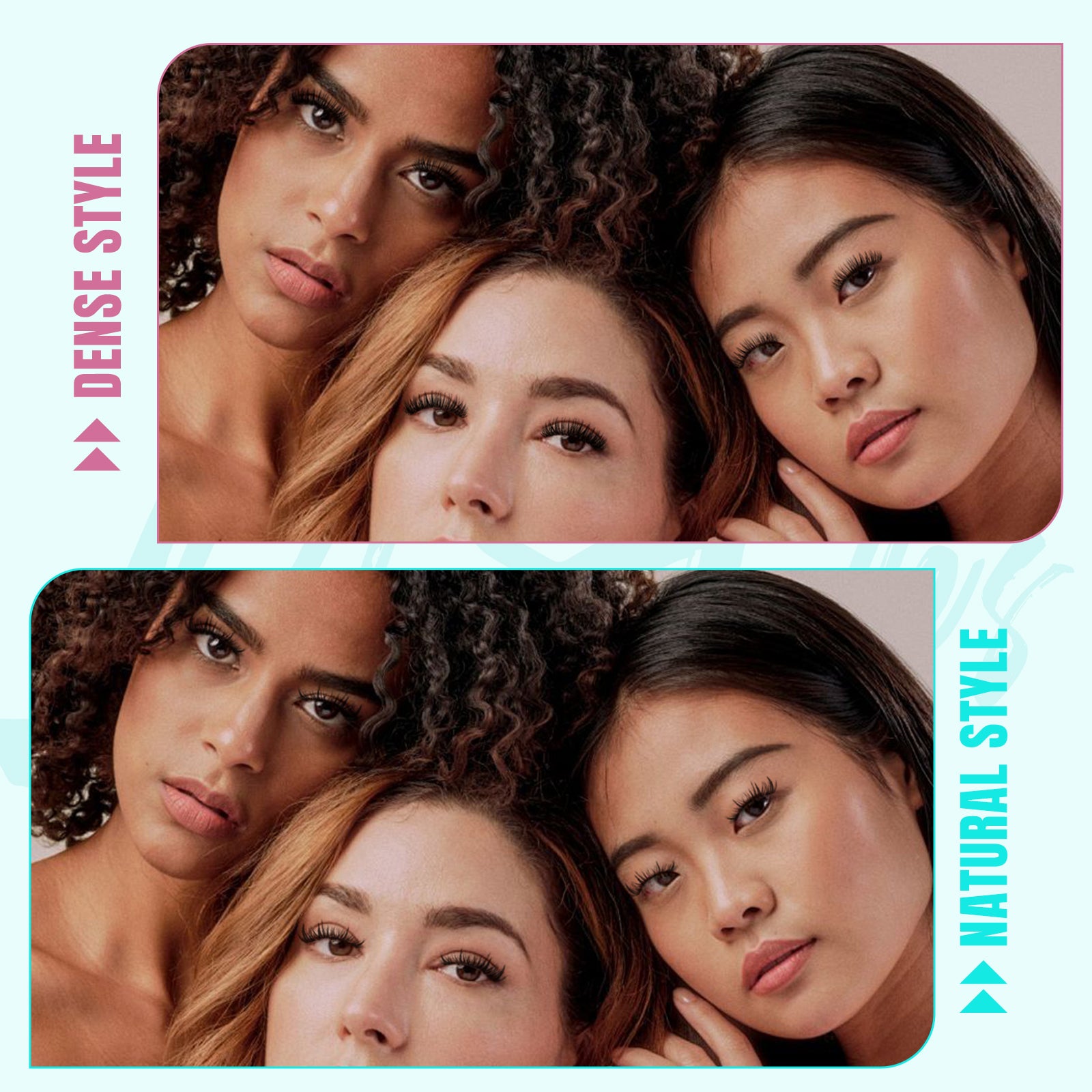 AMZGIRL Glue-Free Magnetic Lashes (2Pairs-Natural)