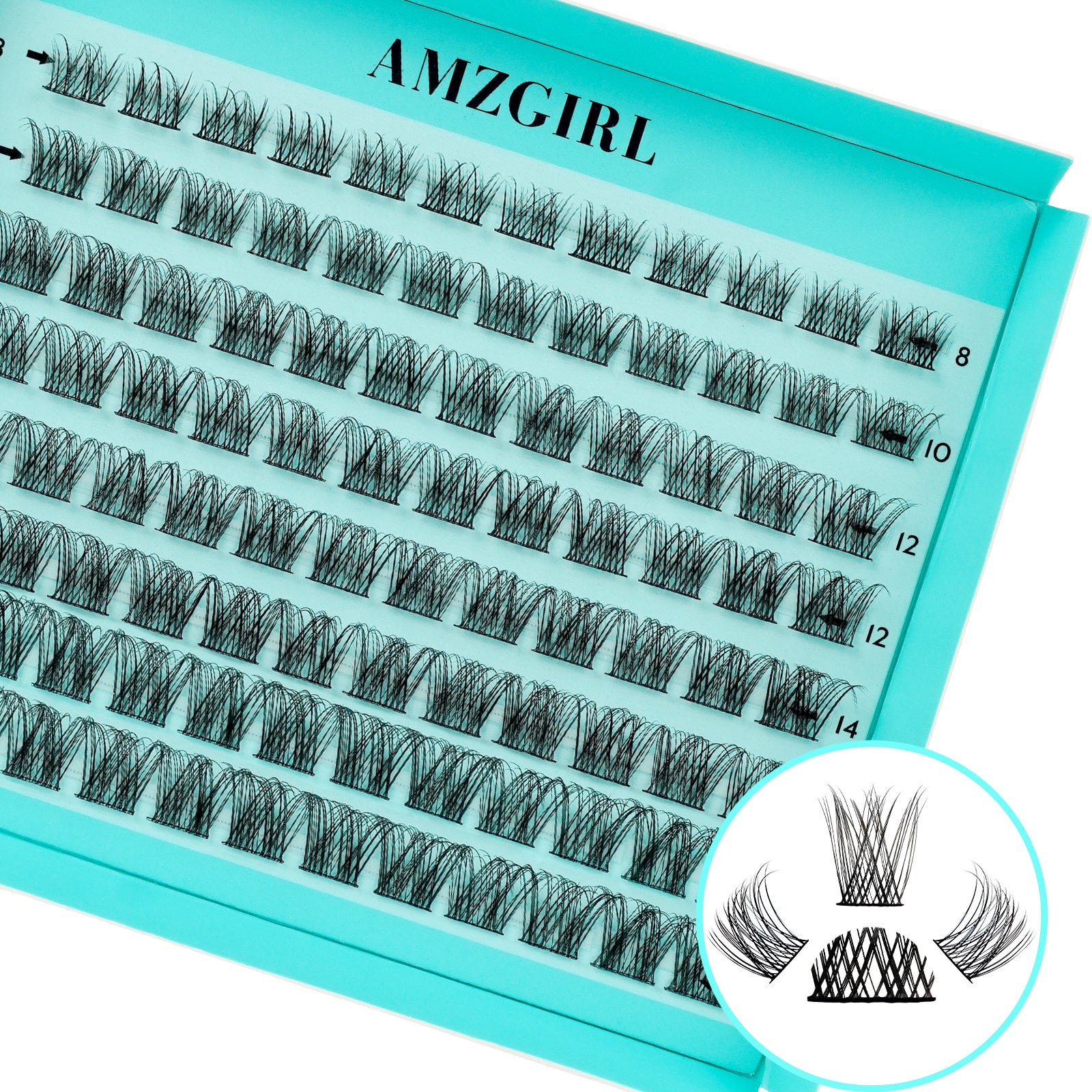 AMZGIRL SUNRISE DIY Natural Lash Clusters