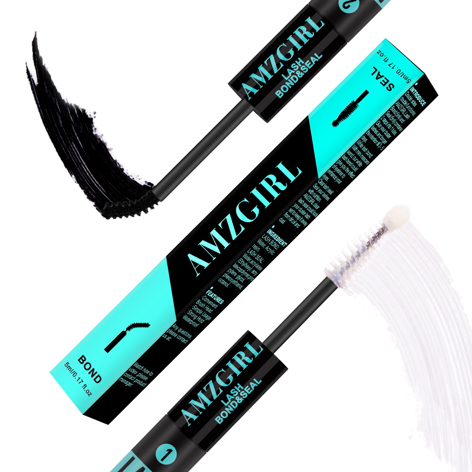 AMZGIRL DIY Lash Bond and Seal 2 in 1 Black