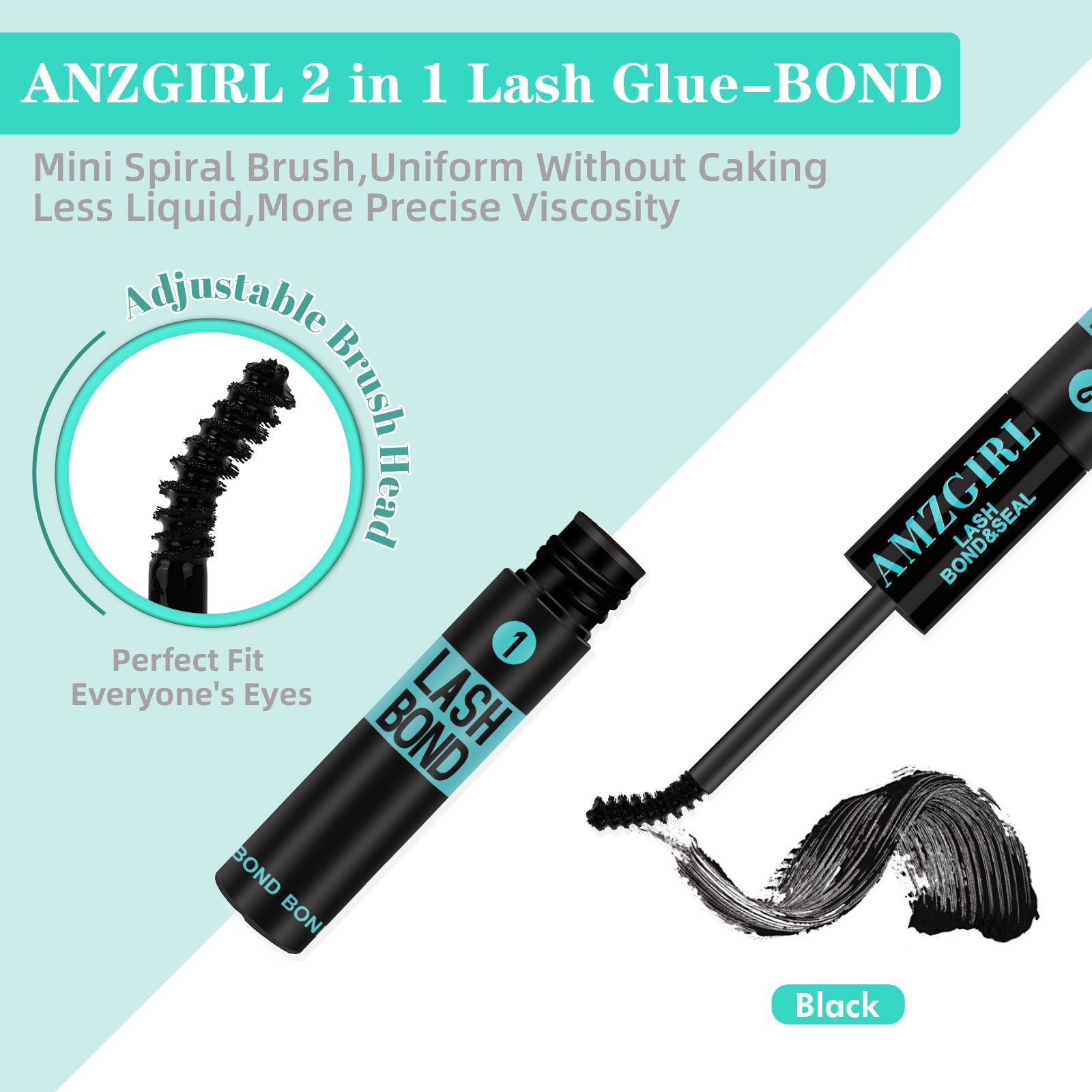 AMZGIRL DIY Lash Bond and Seal 2 in 1 Black