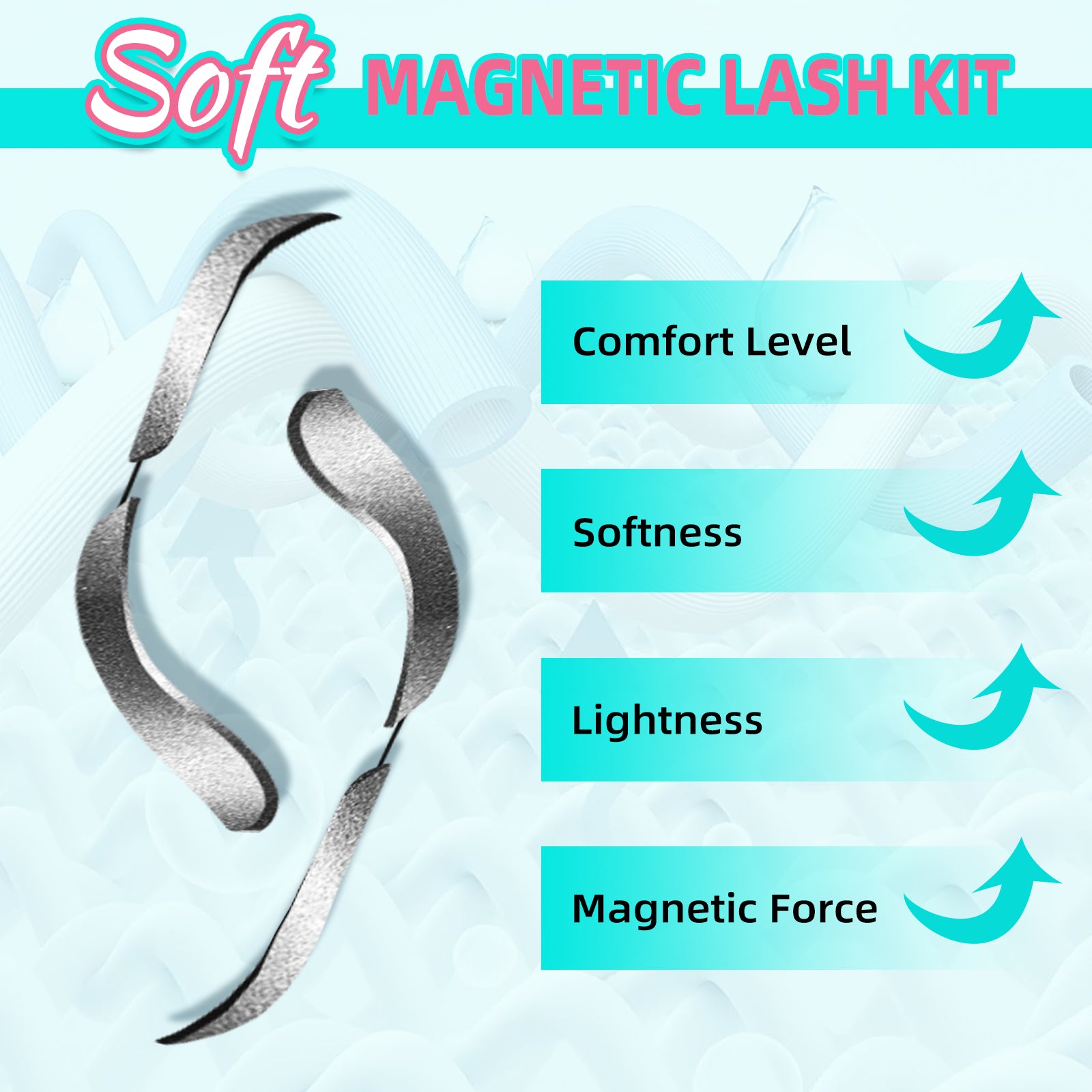 AMZGIRL Glue-Free Magnetic Lashes (1Pair-Soft Magnetic)