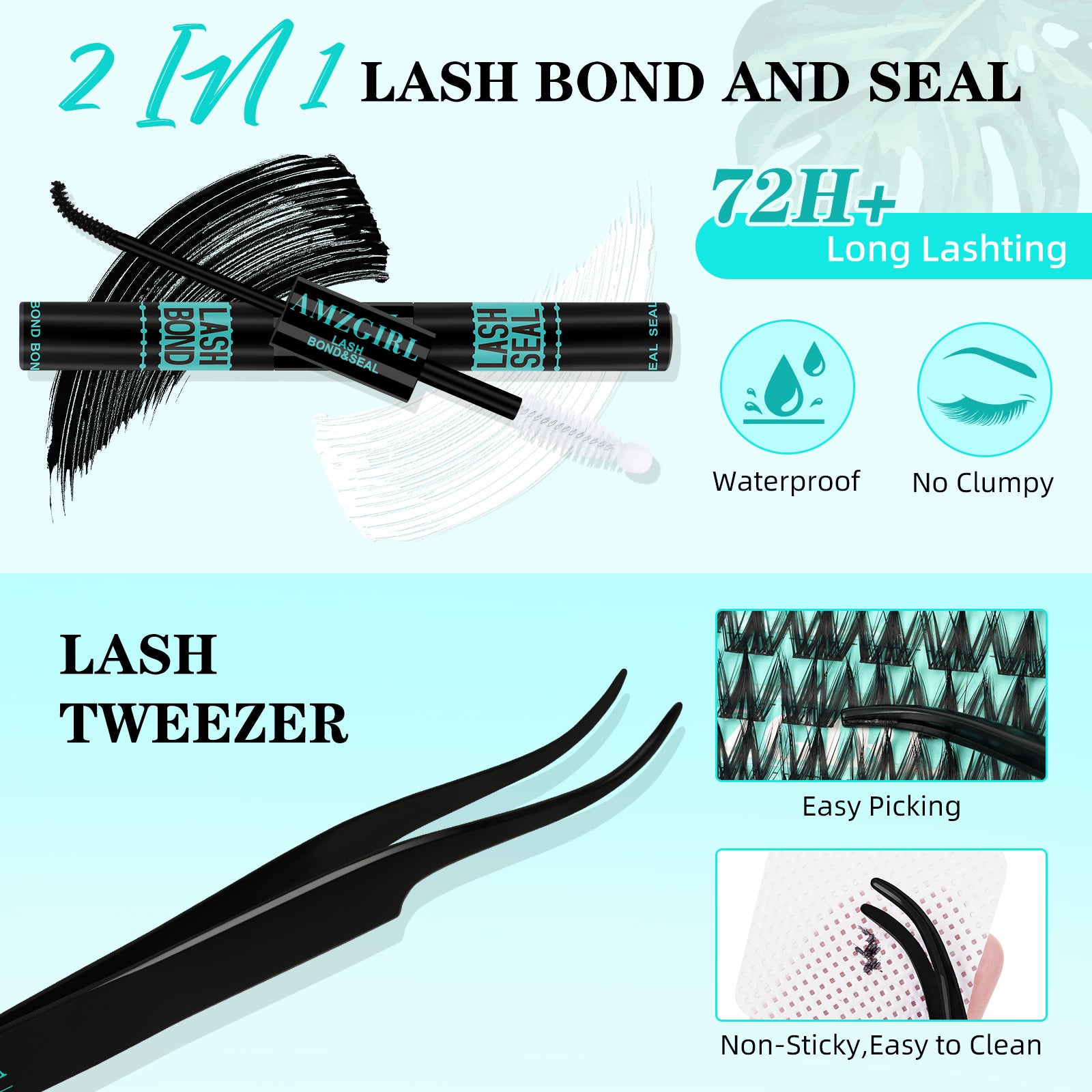 AMZGIRL Fairy Lash Clusters Kit Manga Eyelash Extension Kit
