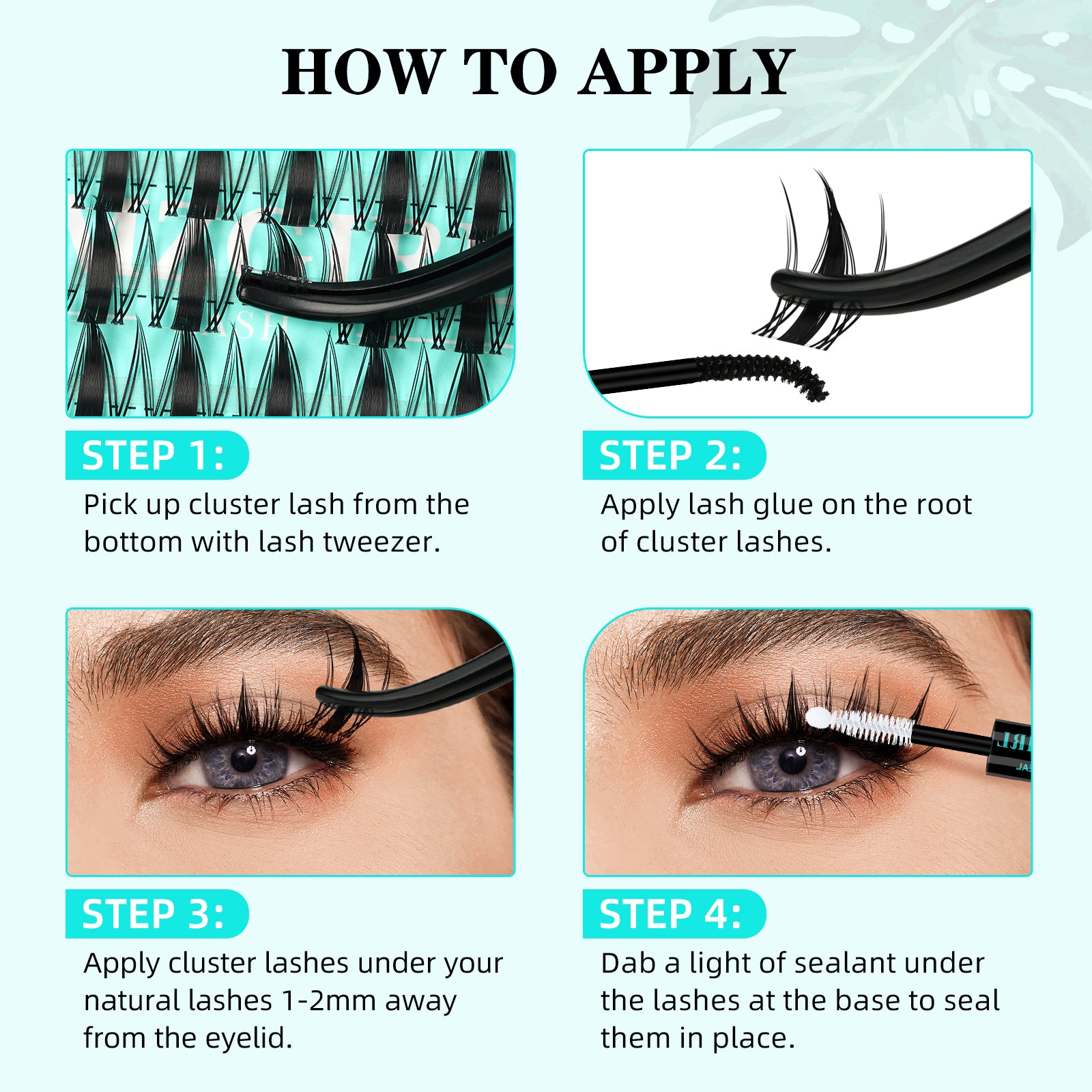 AMZGIRL Manga Lash Clusters Kit Anime Extension Kit