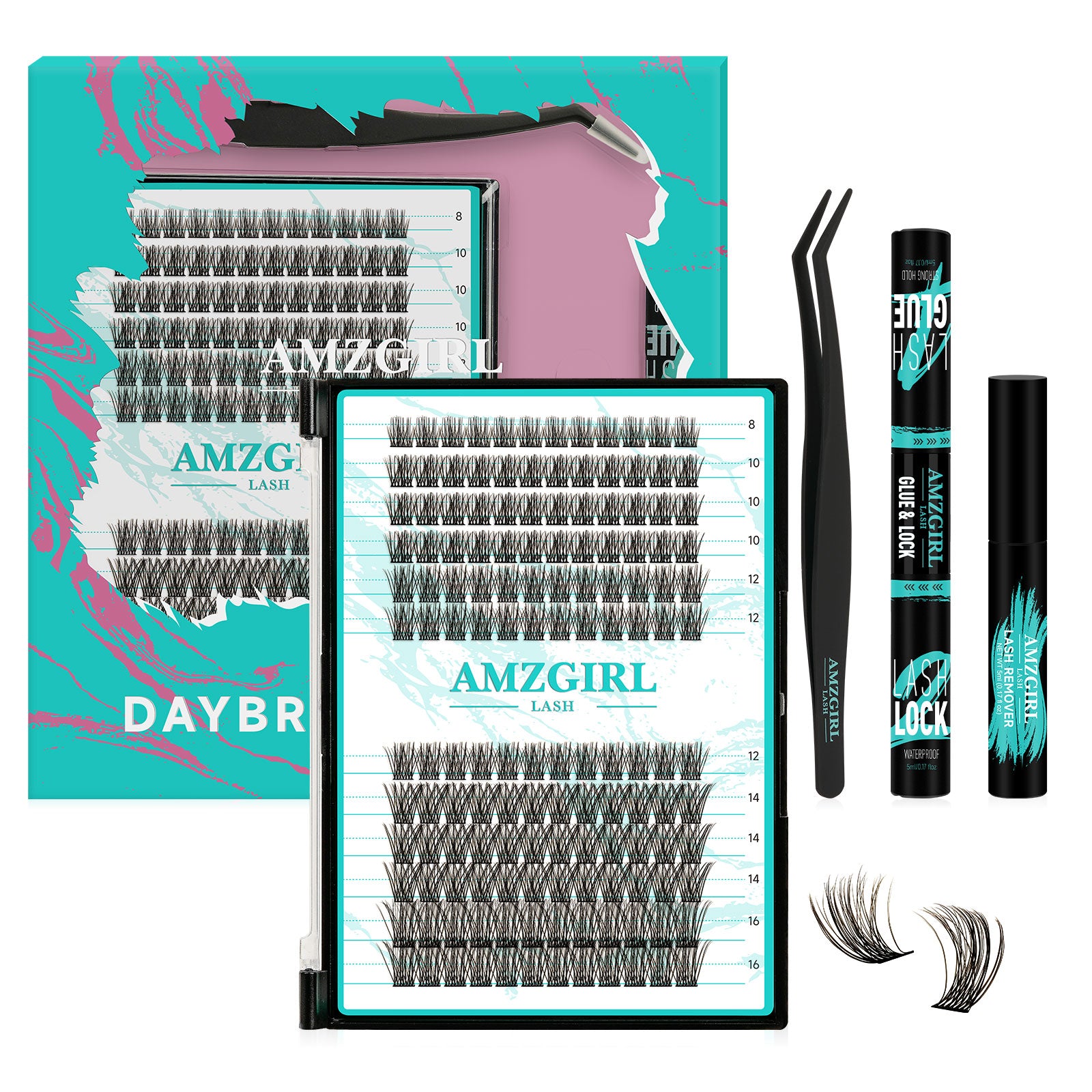AMZGlRL Daybreak Lash Clusters Set für zu Hause, 144 Stück 
