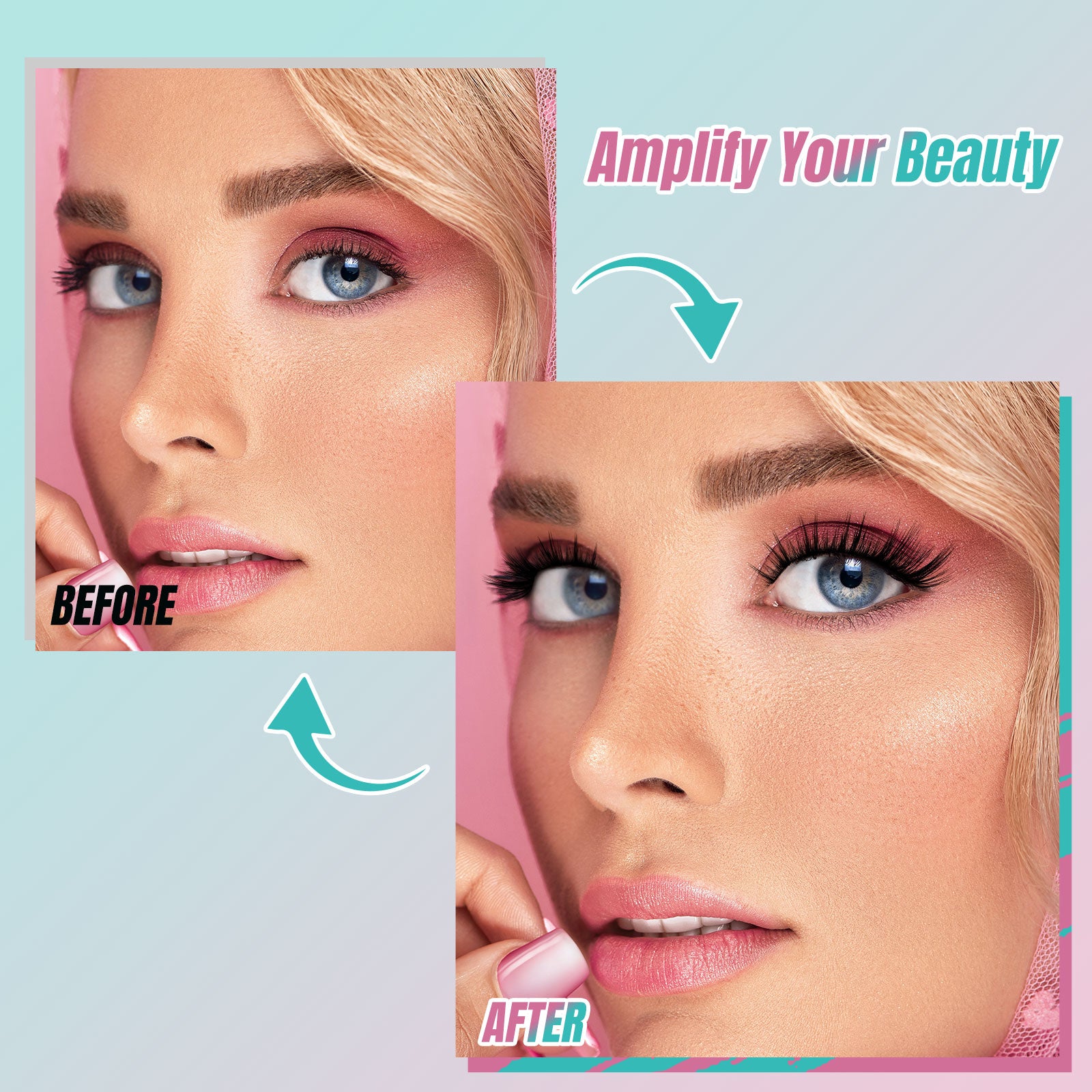 AMZGIRL Blushing Lash Clusters Kits 84 Pcs