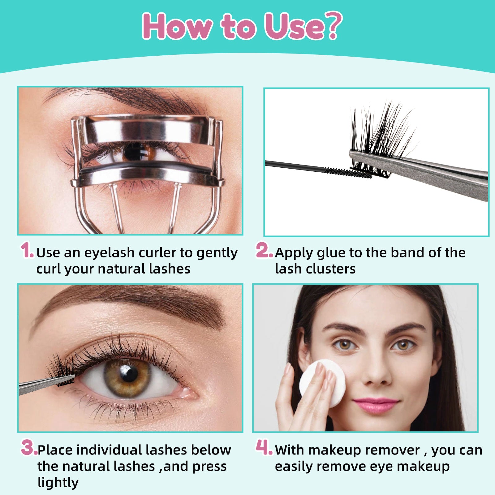 AMZGIRL SMH&ASA DIY Lash Extension Kit 144 Pcs 3 styles