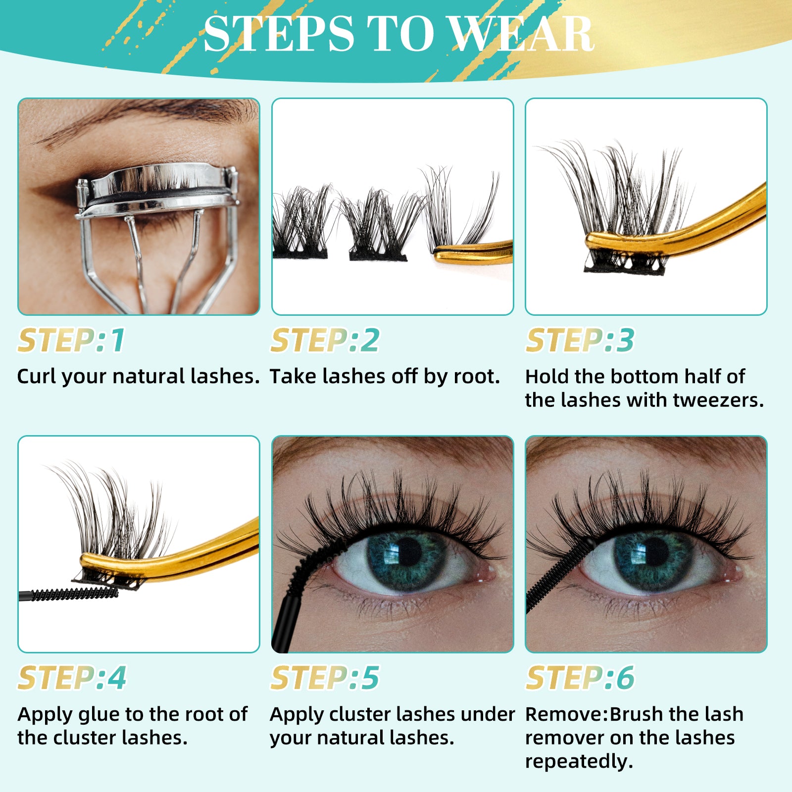 AMZGIRL 3D DIY Lash Clusters 10 Pairs（Limit one per customer.）